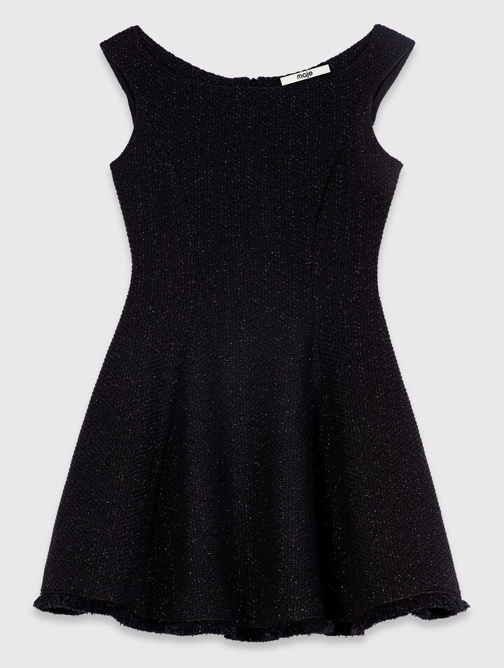 Short fringed tweed dress