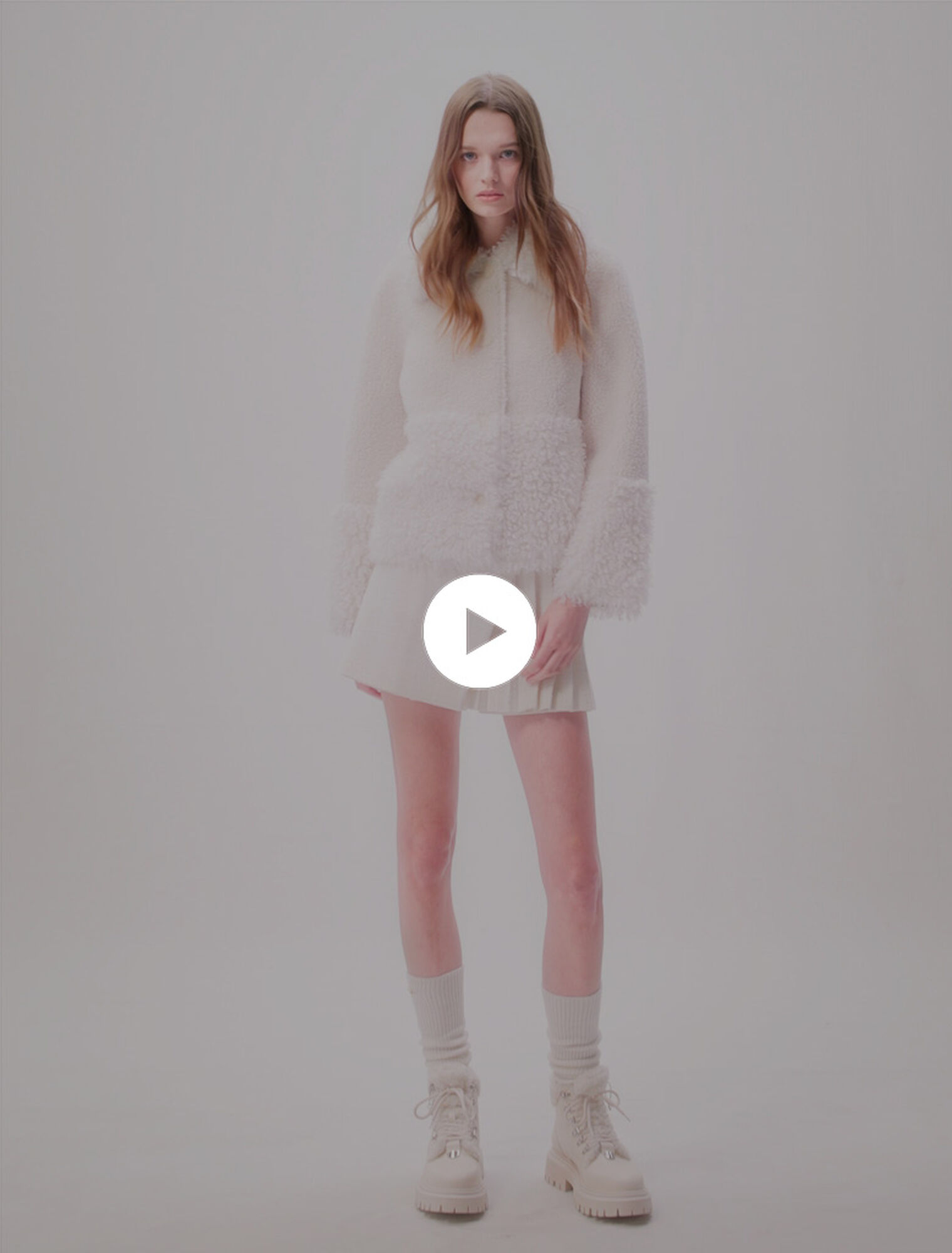Short fake fur coat
