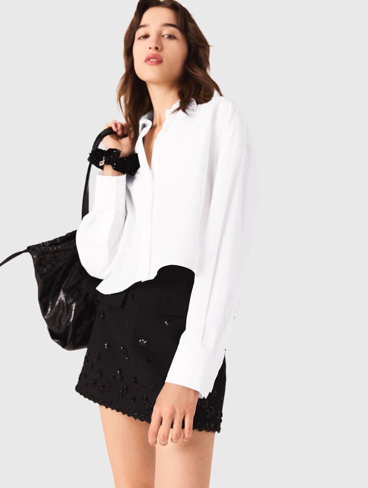 Embroidered skort