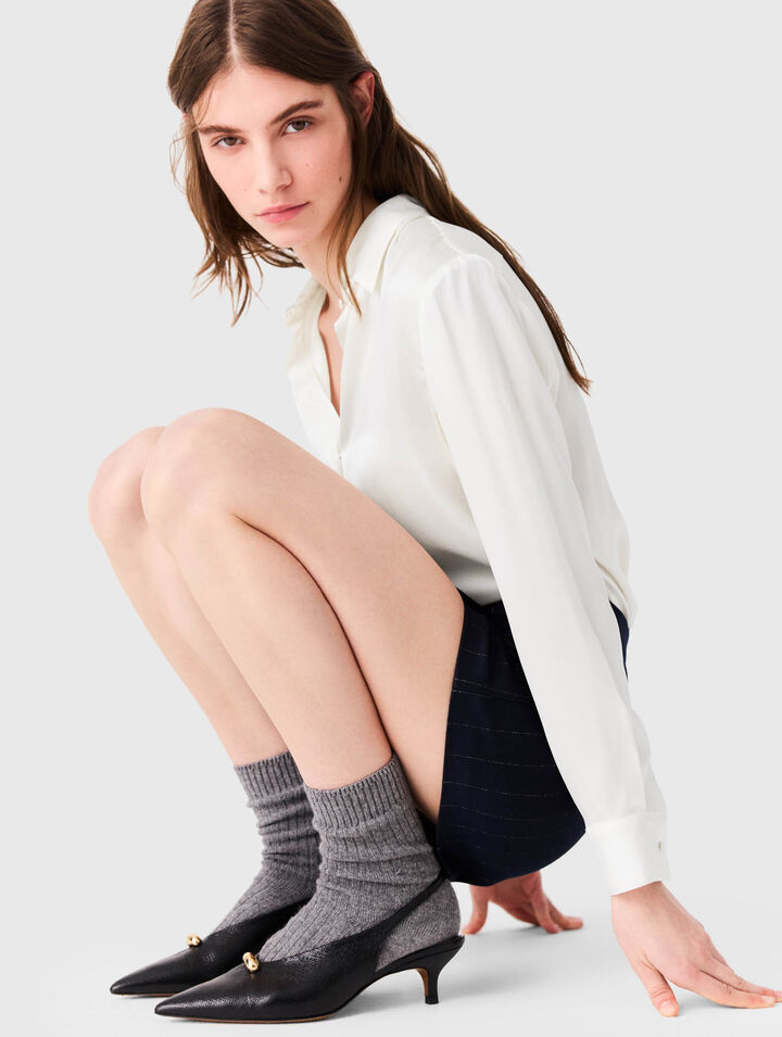 White silk shirt