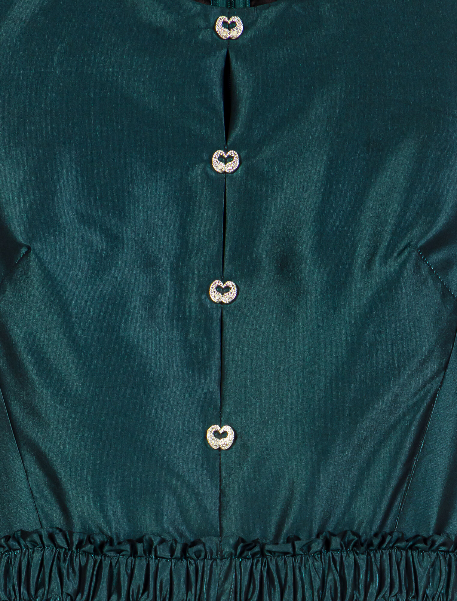 Satin jumpsuit with jewel buttons