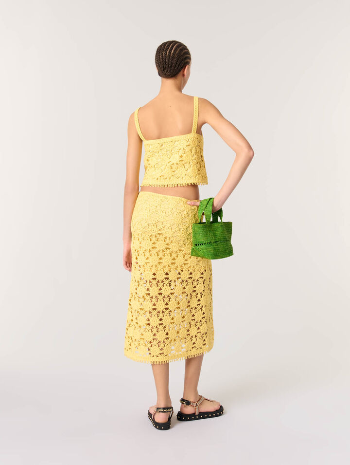 Long crochet skirt