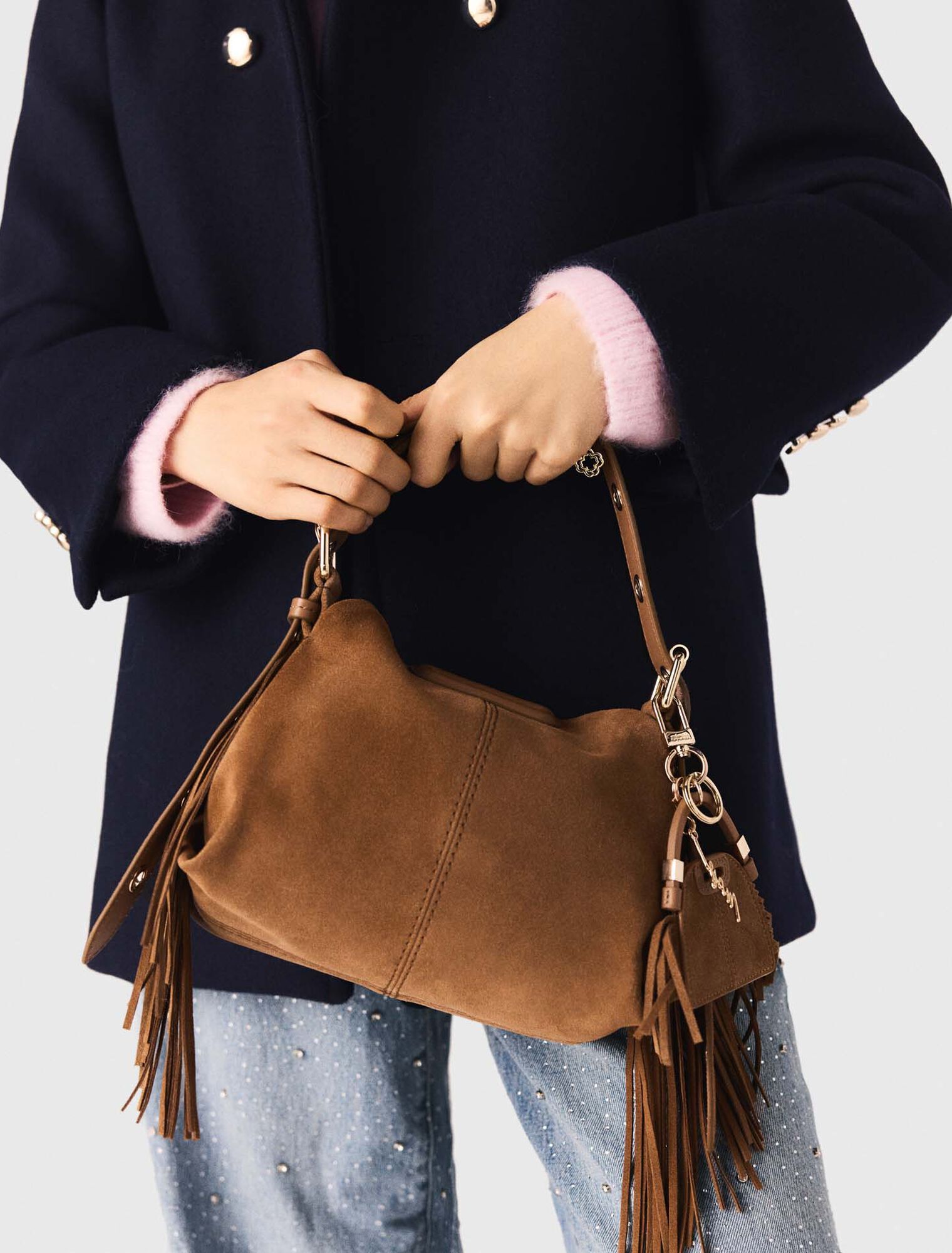 Miss M mini suede bag