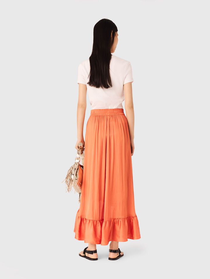 Asymmetric long skirt