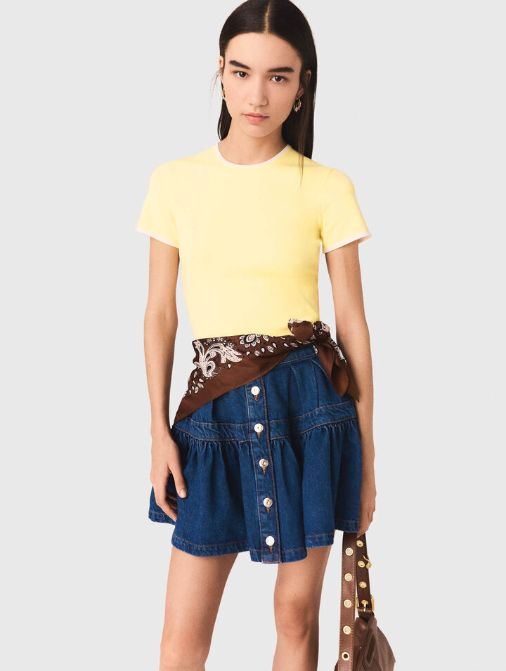 Round back cut-out jumper