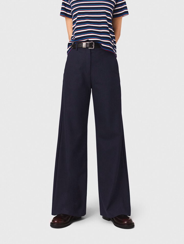 Suit trousers with pintucks