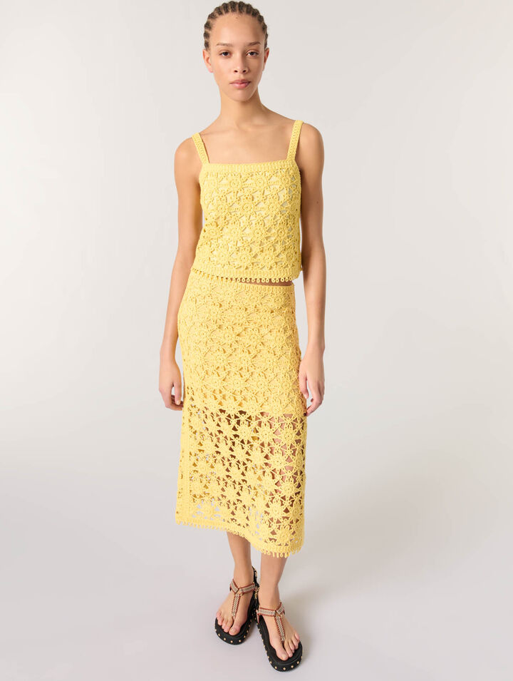 Long crochet skirt