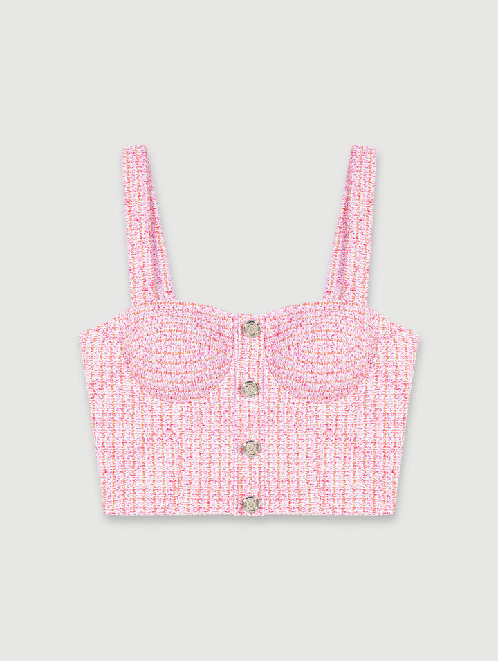 Tweed crop top