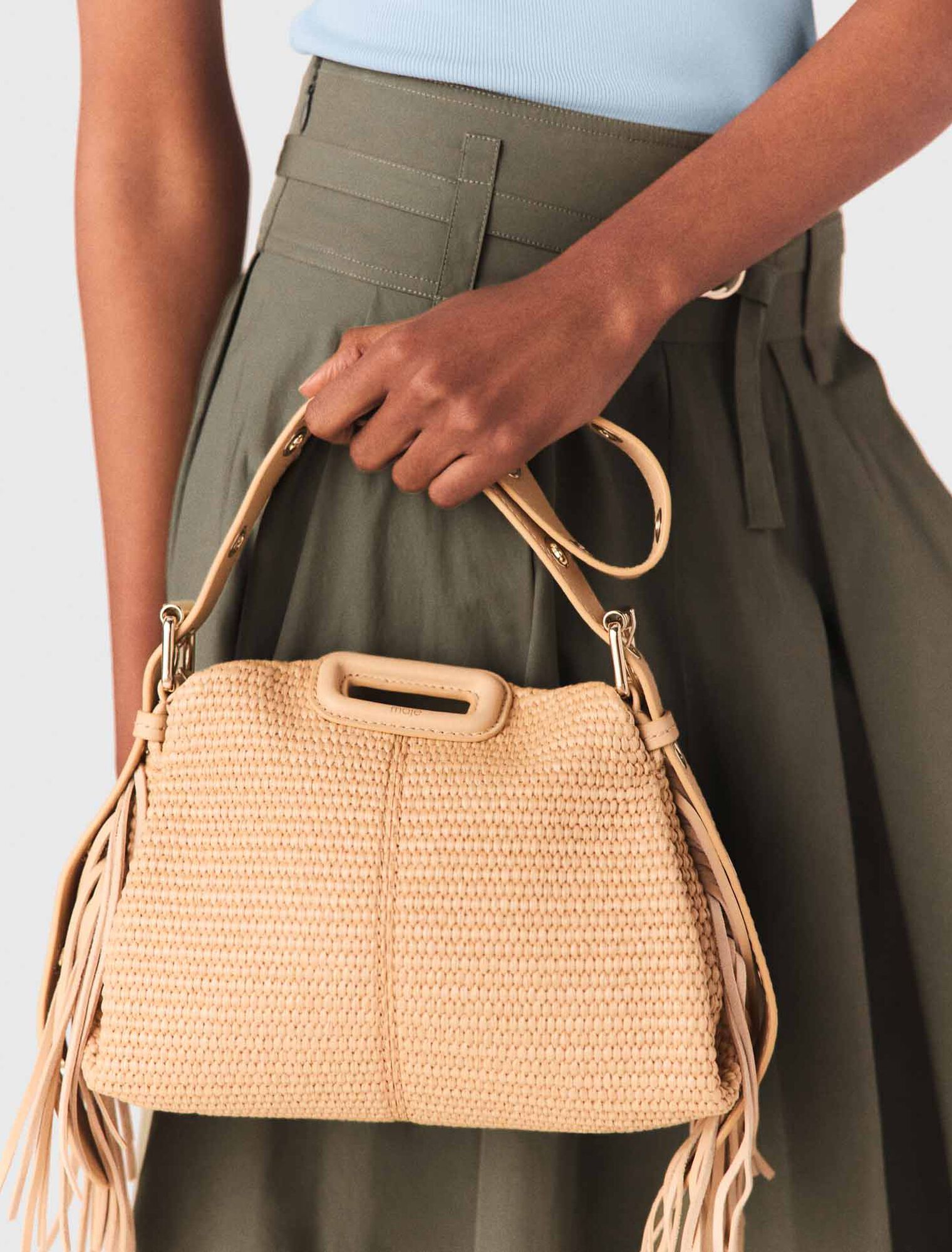 Raffia effect Miss M Mini bag