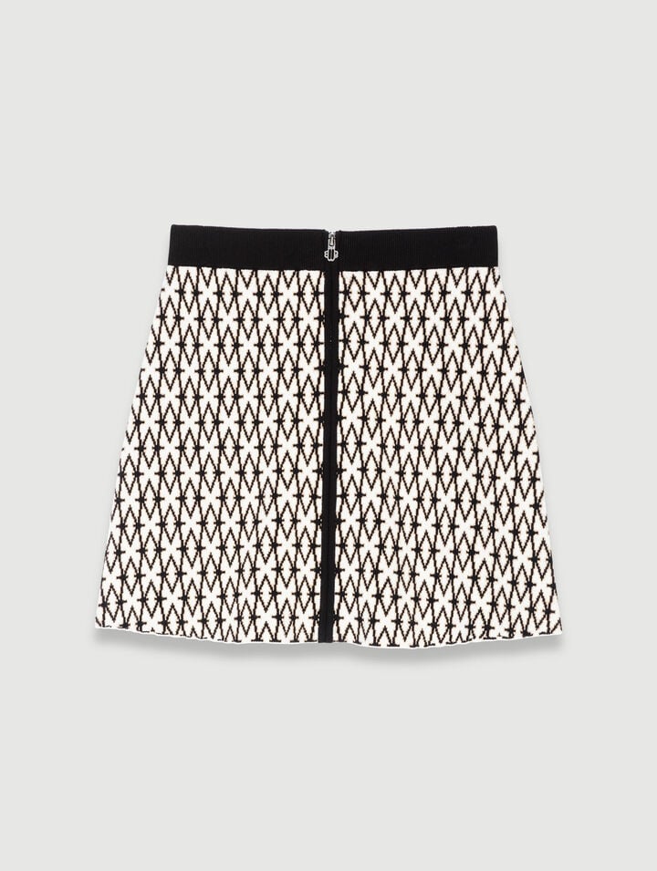 Short monogrammed skirt
