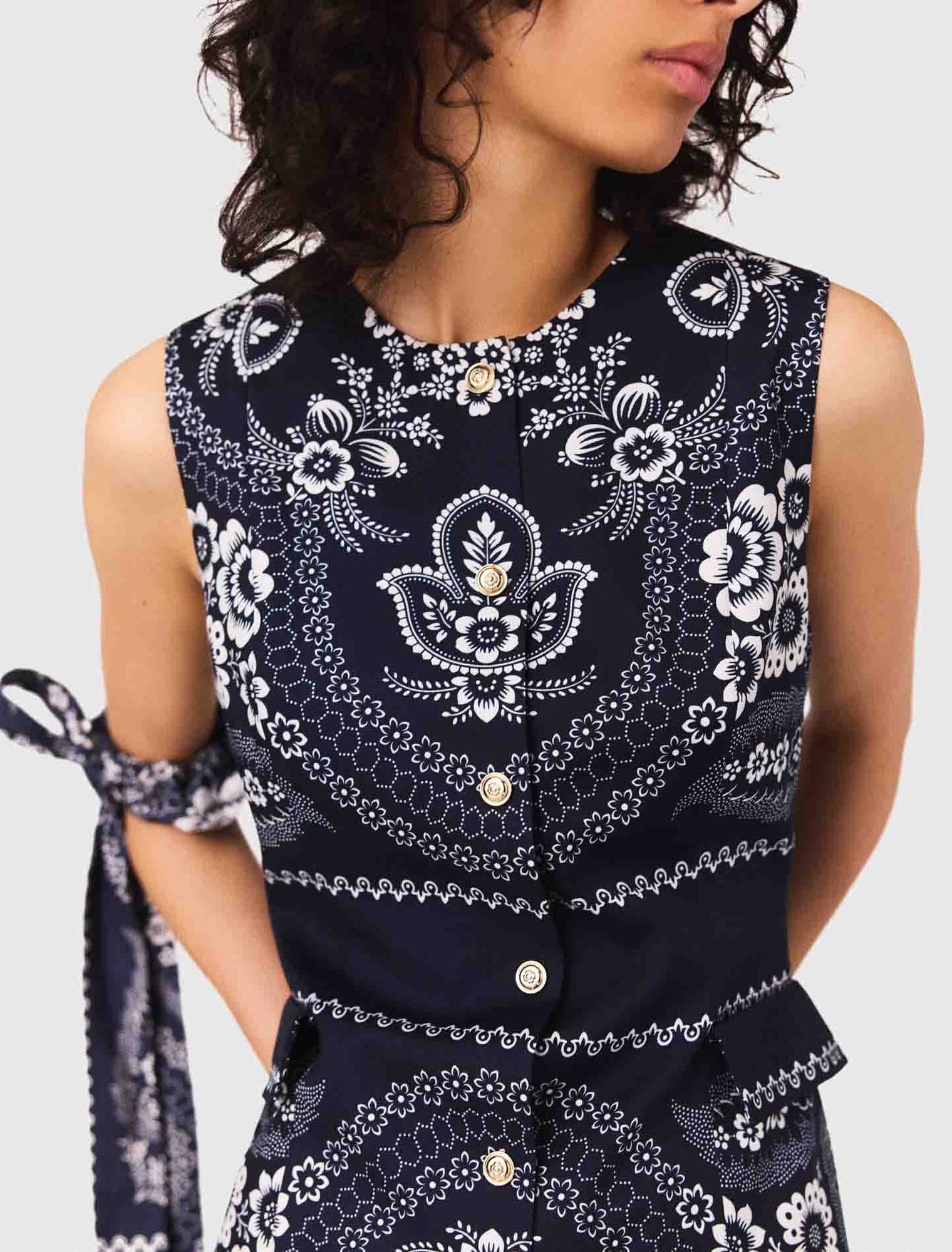 Patterned shift dress