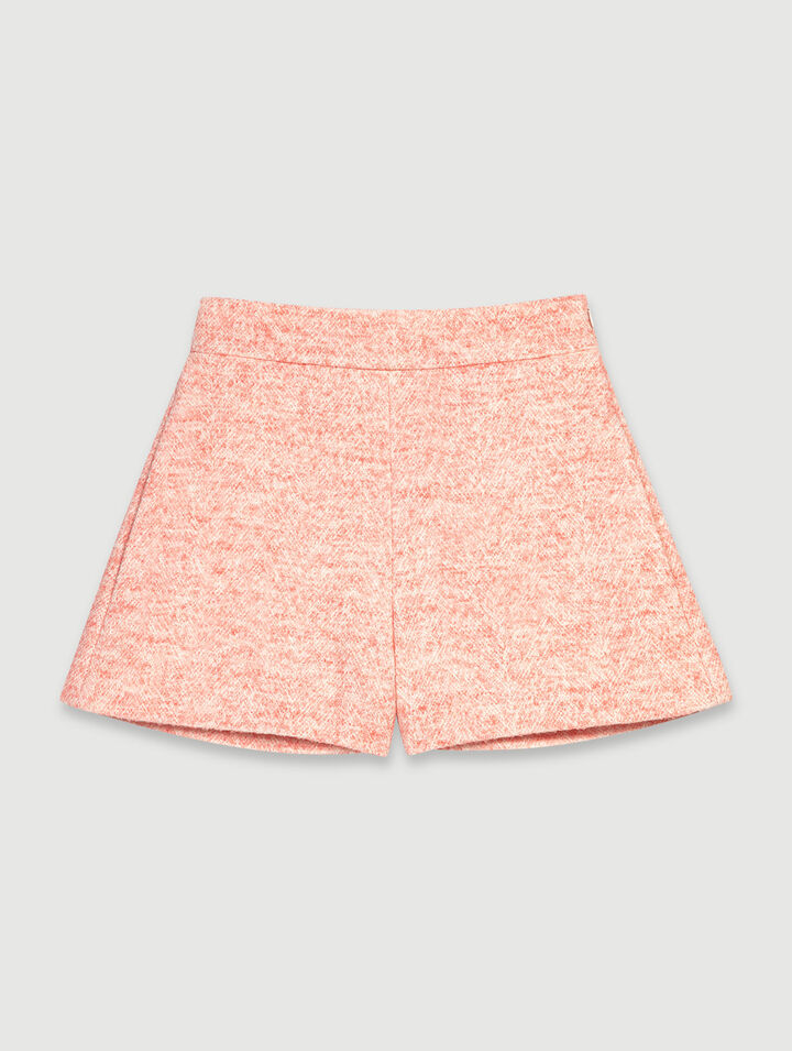 Tweed effect shorts
