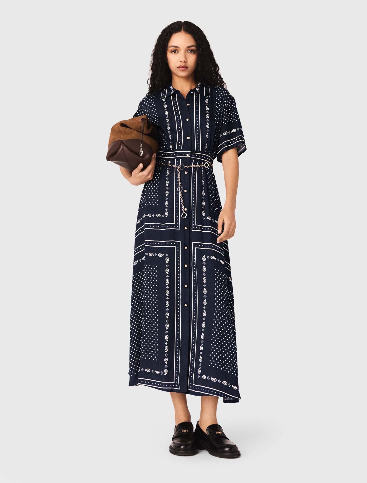 Flowy patterned maxi dress