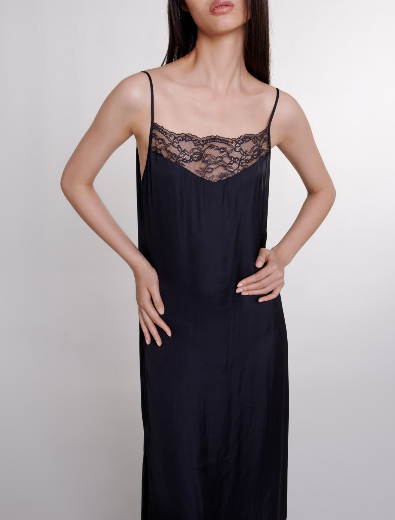 Satin-look maxi dress