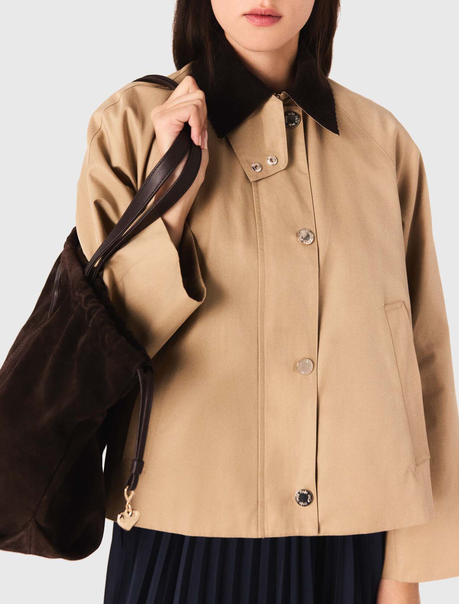 Suede leather M tote bag