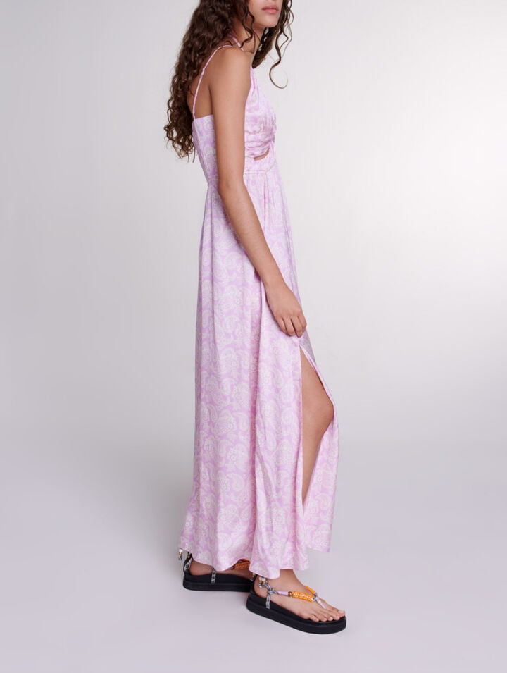 Openwork patterned maxi dress