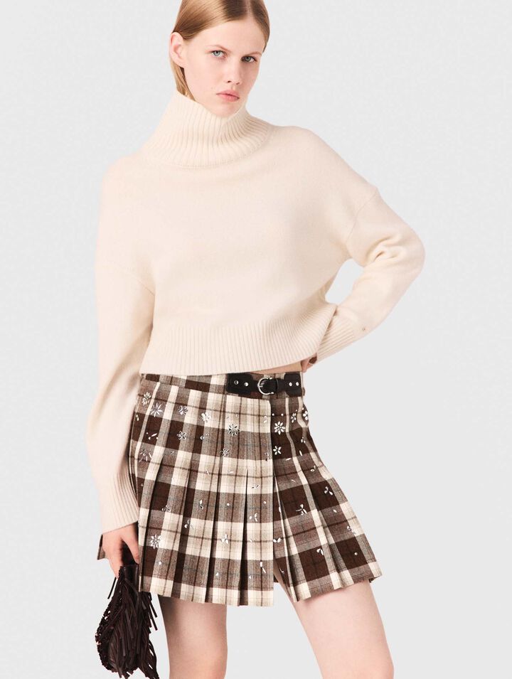 Rhinestone checked kilt