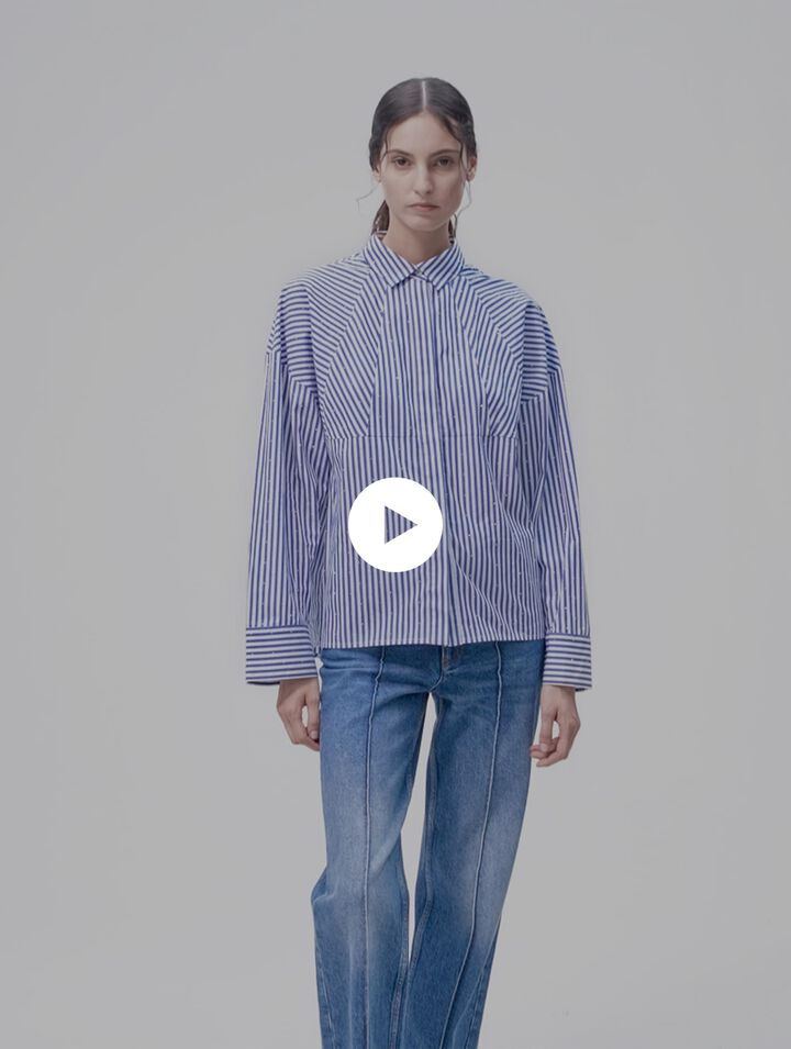 Rhinestone striped shirt