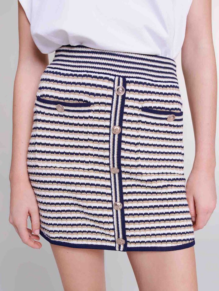 Knit mini skirt