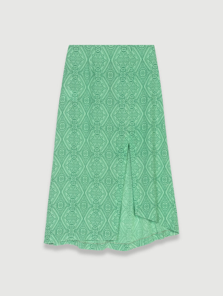 Printed midi skirt