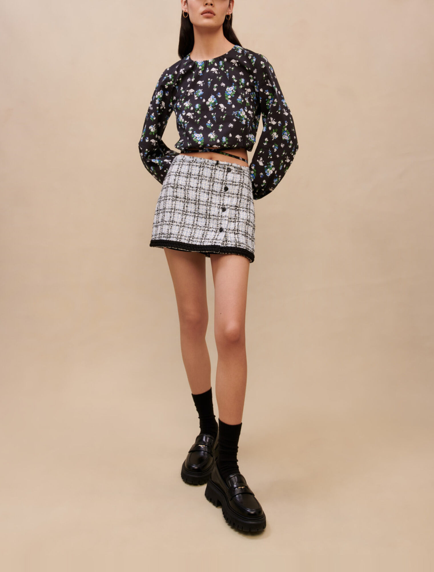Floral tie top