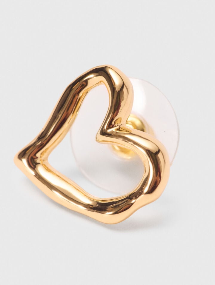 Asymmetric heart earrings