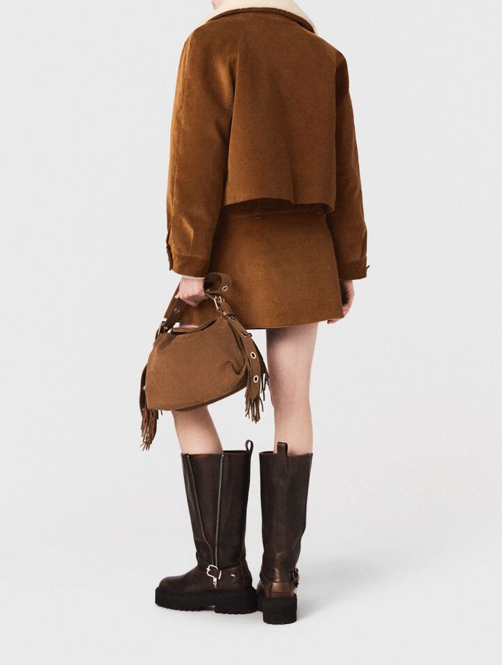 Cropped corduroy jacket