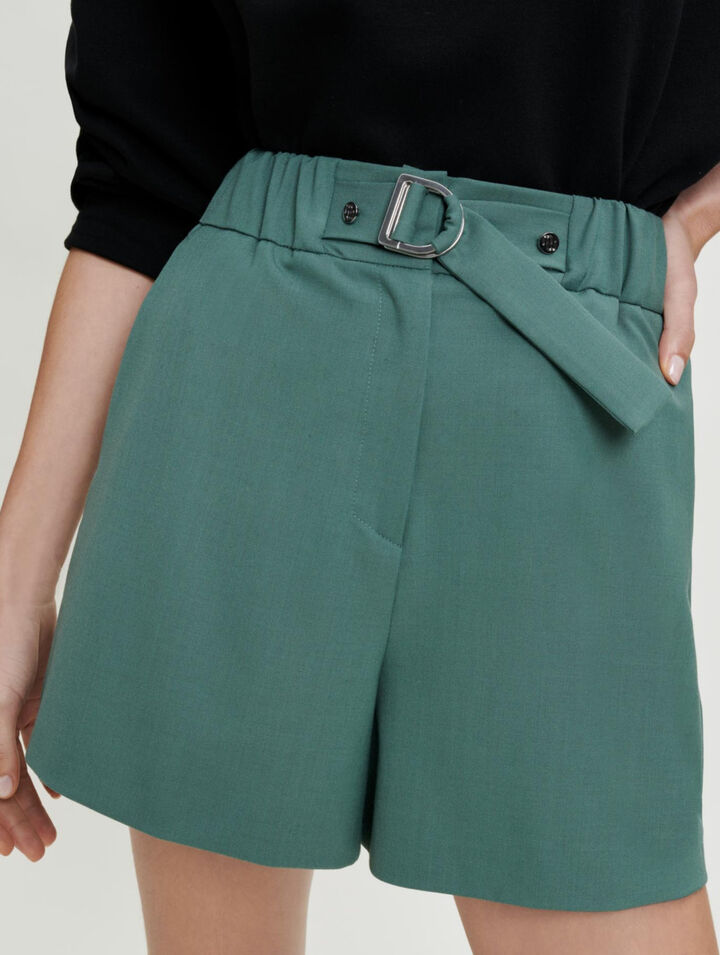 Elasticated tailored shorts