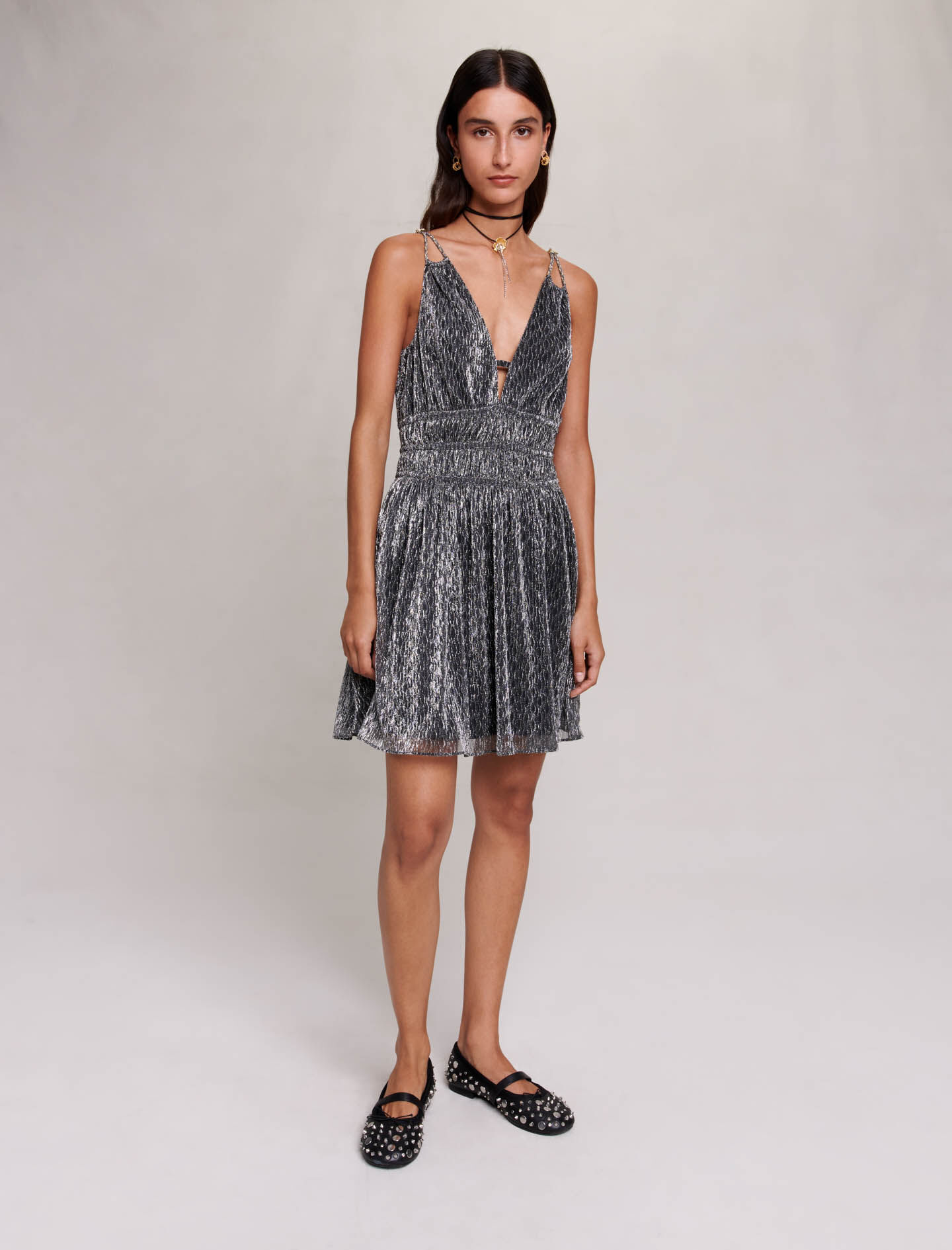 Short silver dress