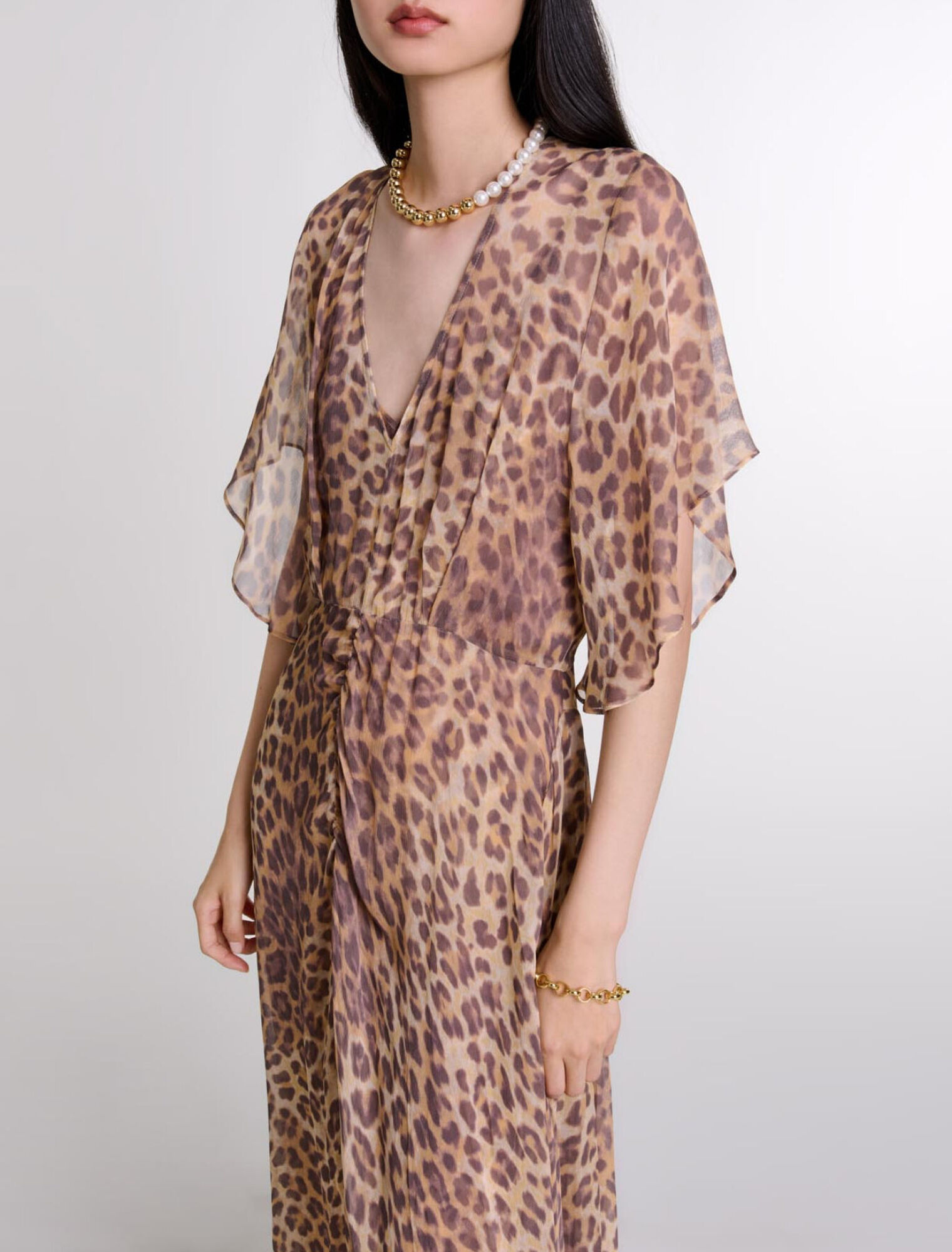 Leopard-print maxi dress