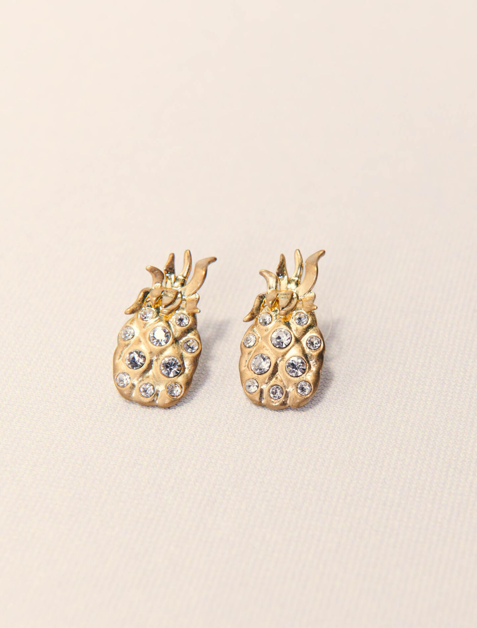 Pineapple rhinestone earrings