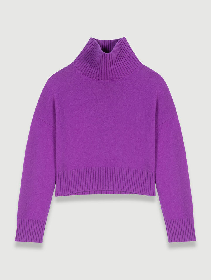 High neck cashmere sweater