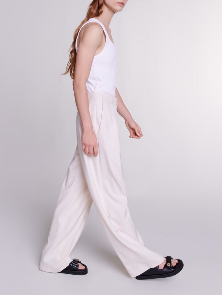 Wide-leg suit trousers