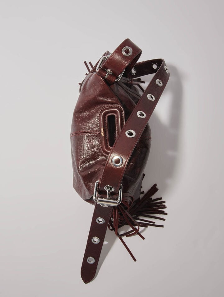 Miss M mini cracked leather bag