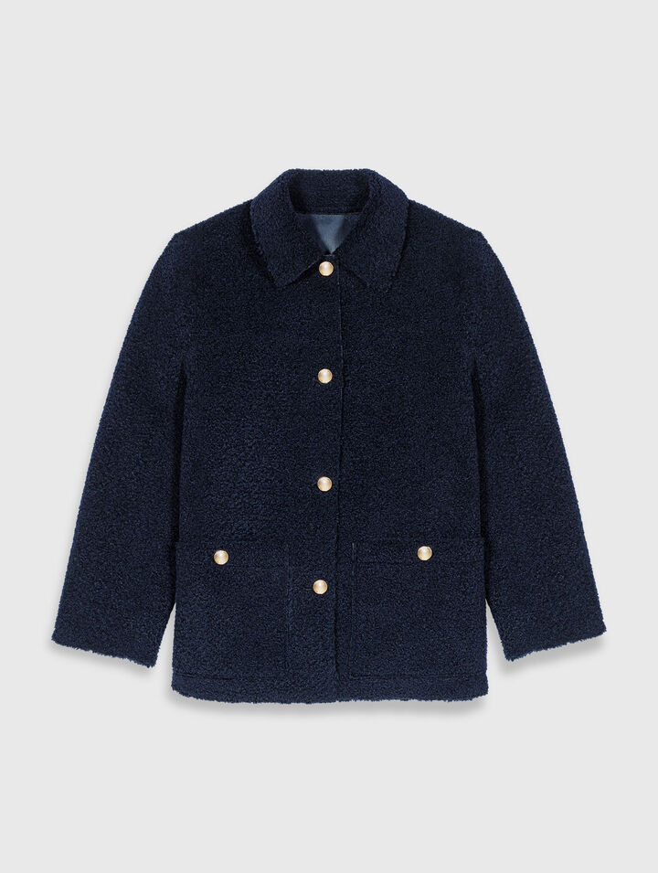 Reversible faux shearling