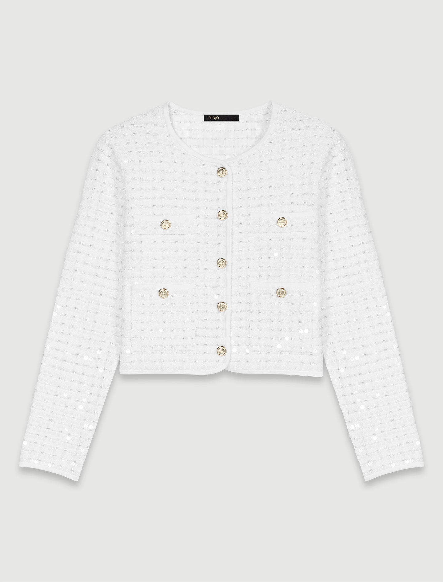 Maje cropped wool cardigan hotsell