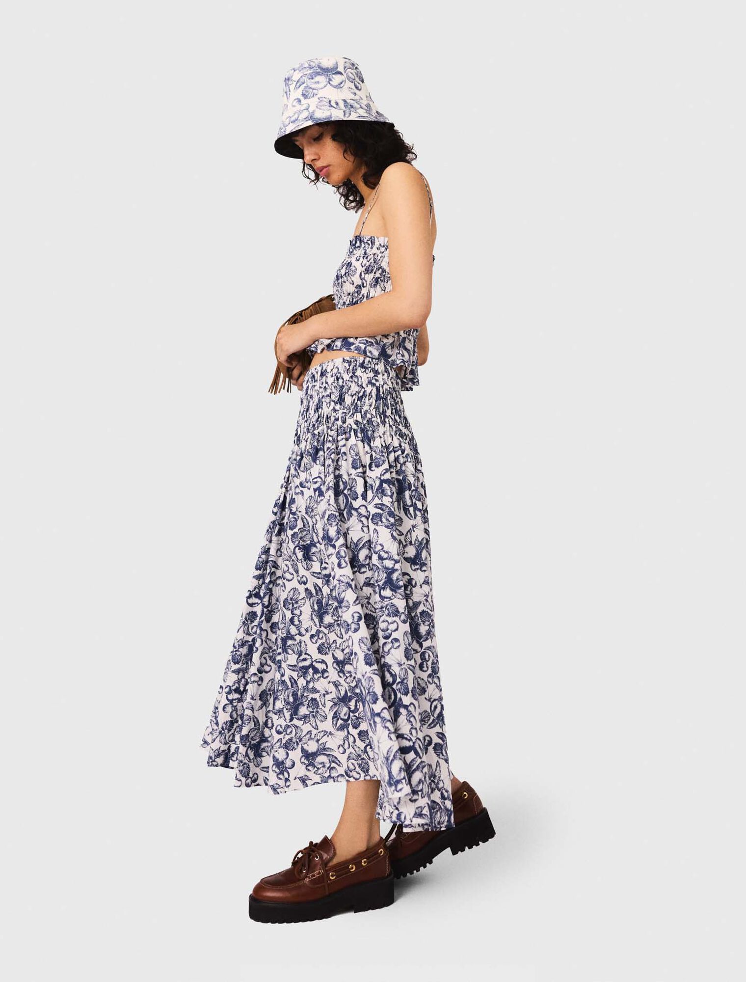 Printed maxi skirt