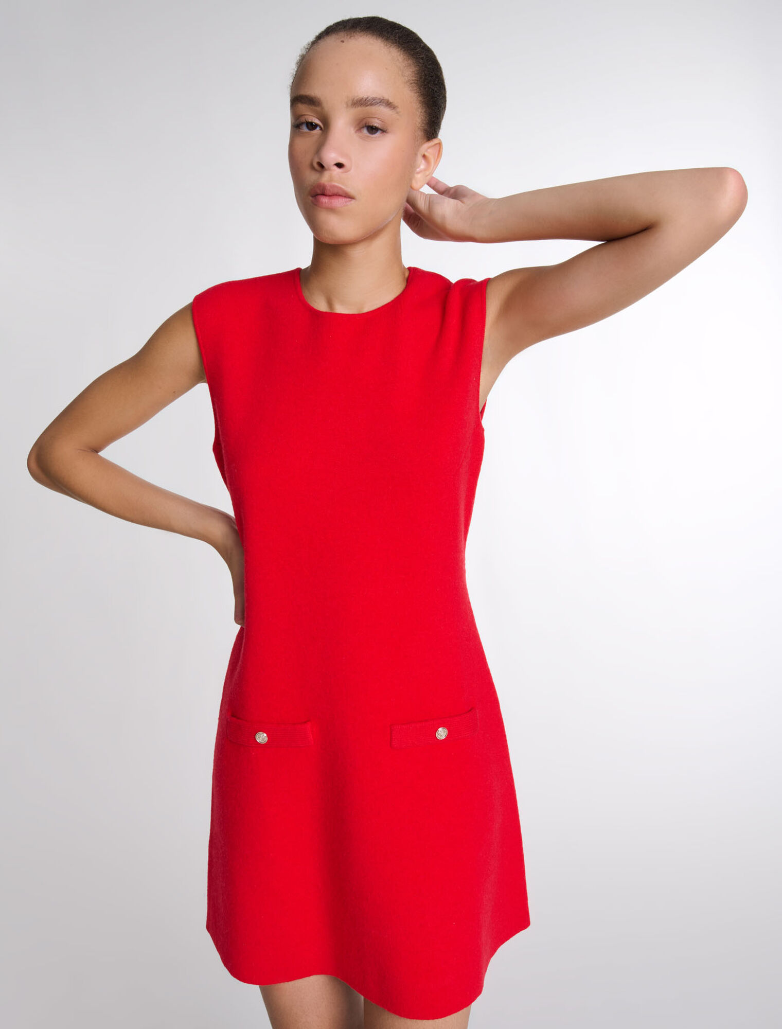 Knit 2-in-1 short dress