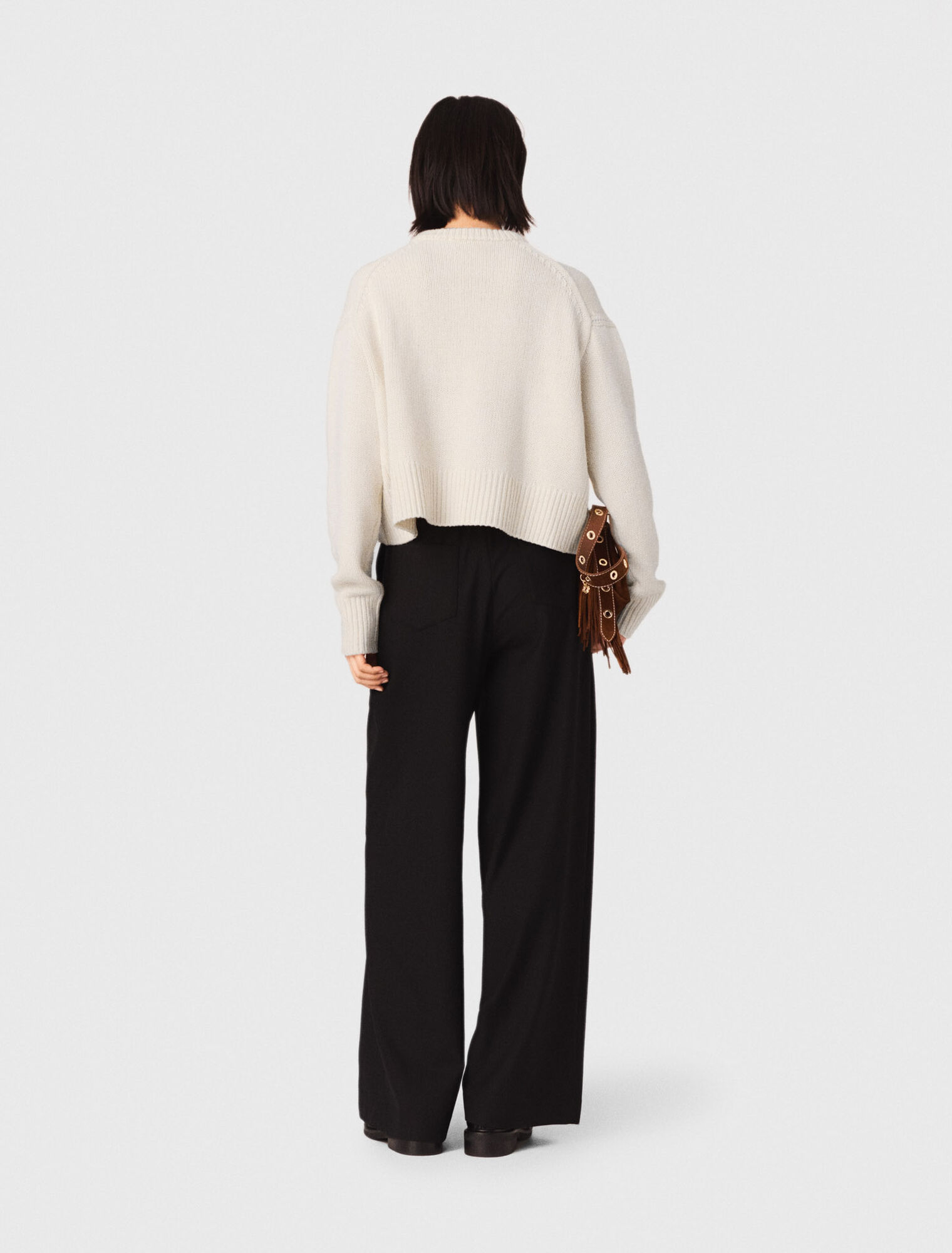 Wide-leg suit trousers