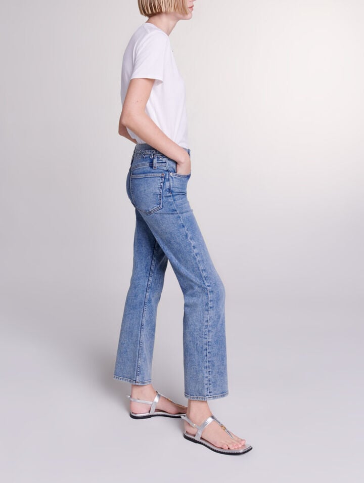 Jeans with braided details