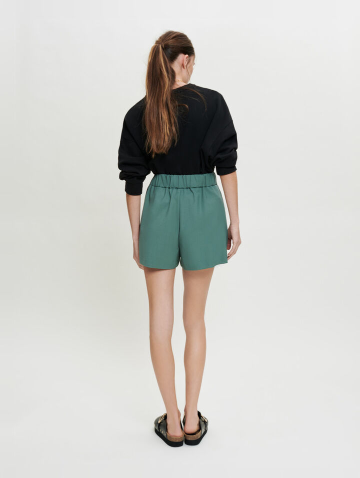 Elasticated tailored shorts