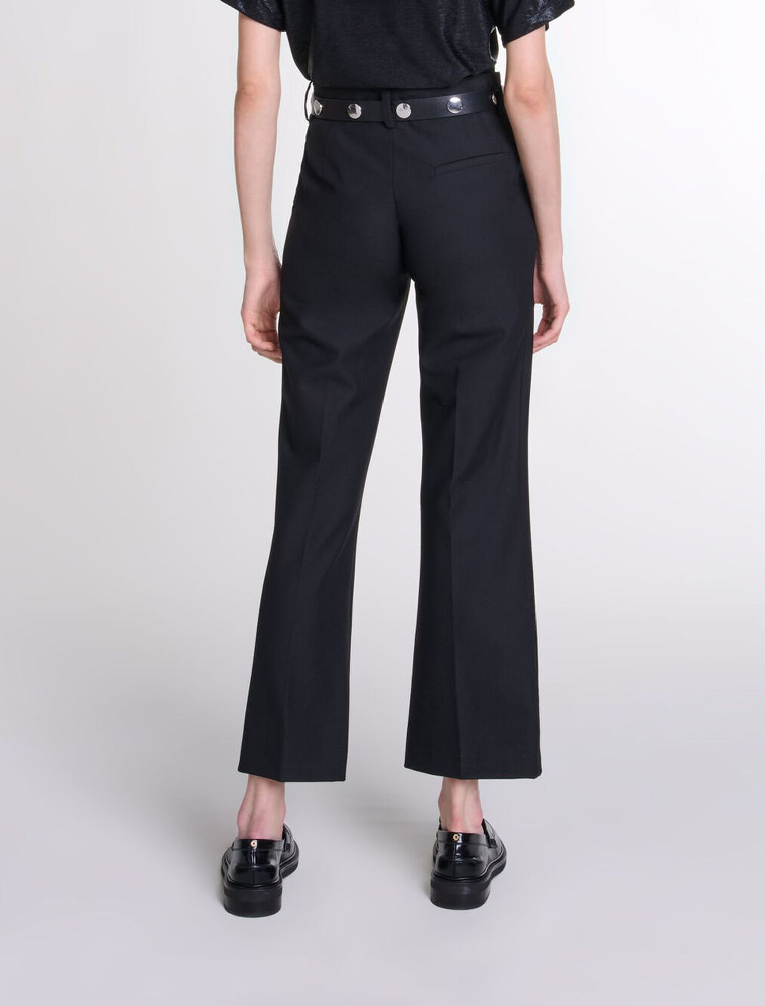 Studded leather belt