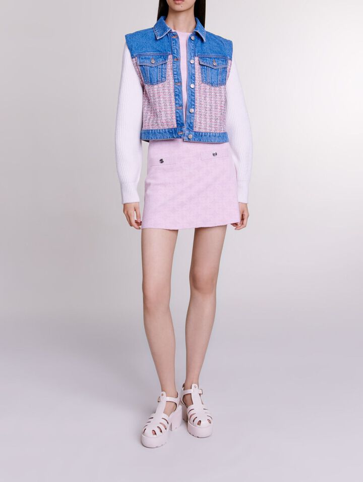 Jacquard knit skirt