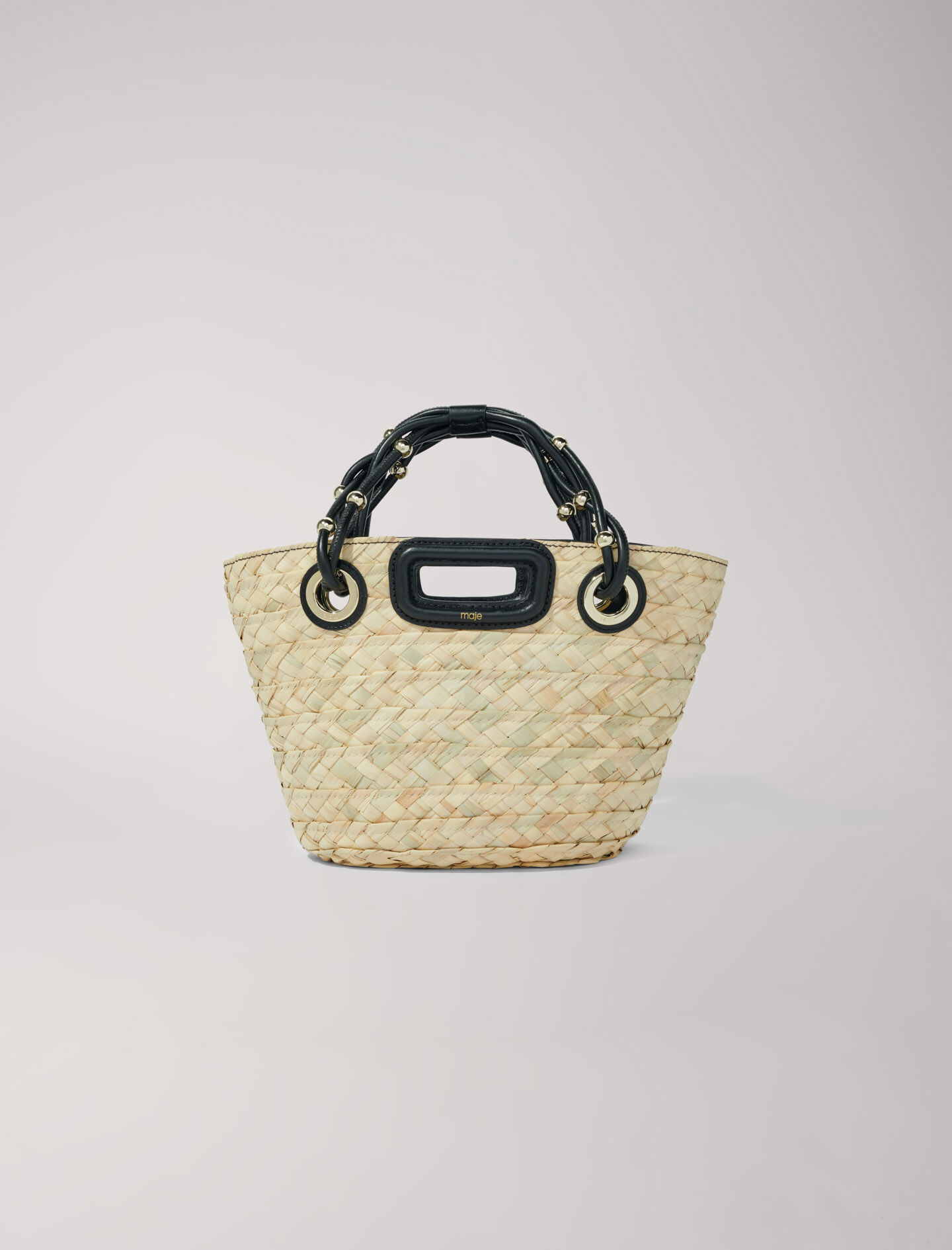 Mini woven basket bag