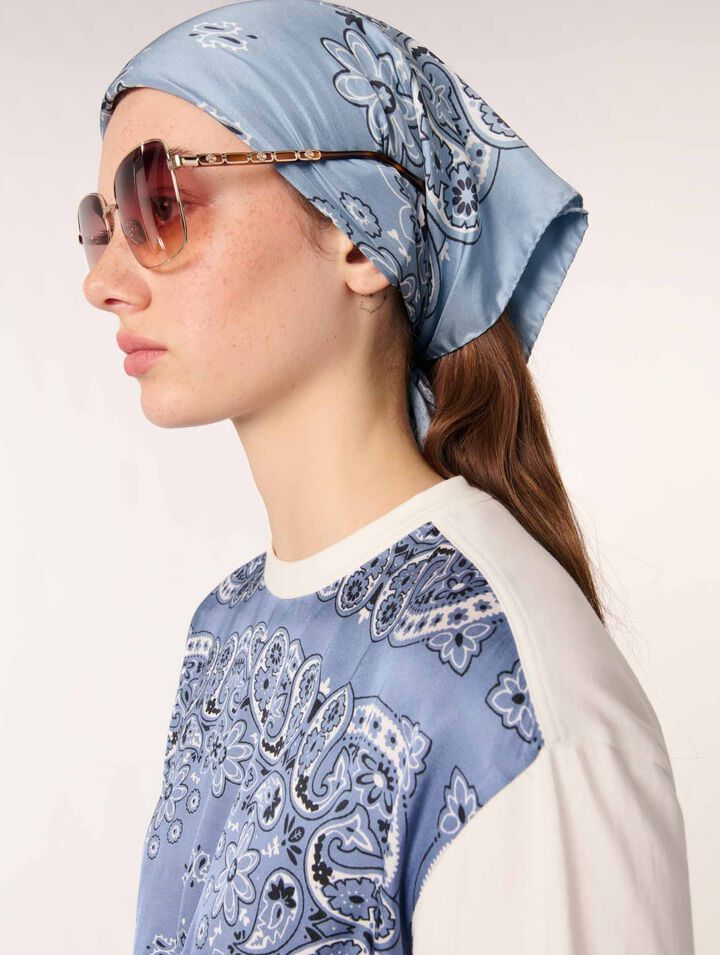 Bandana print scarf