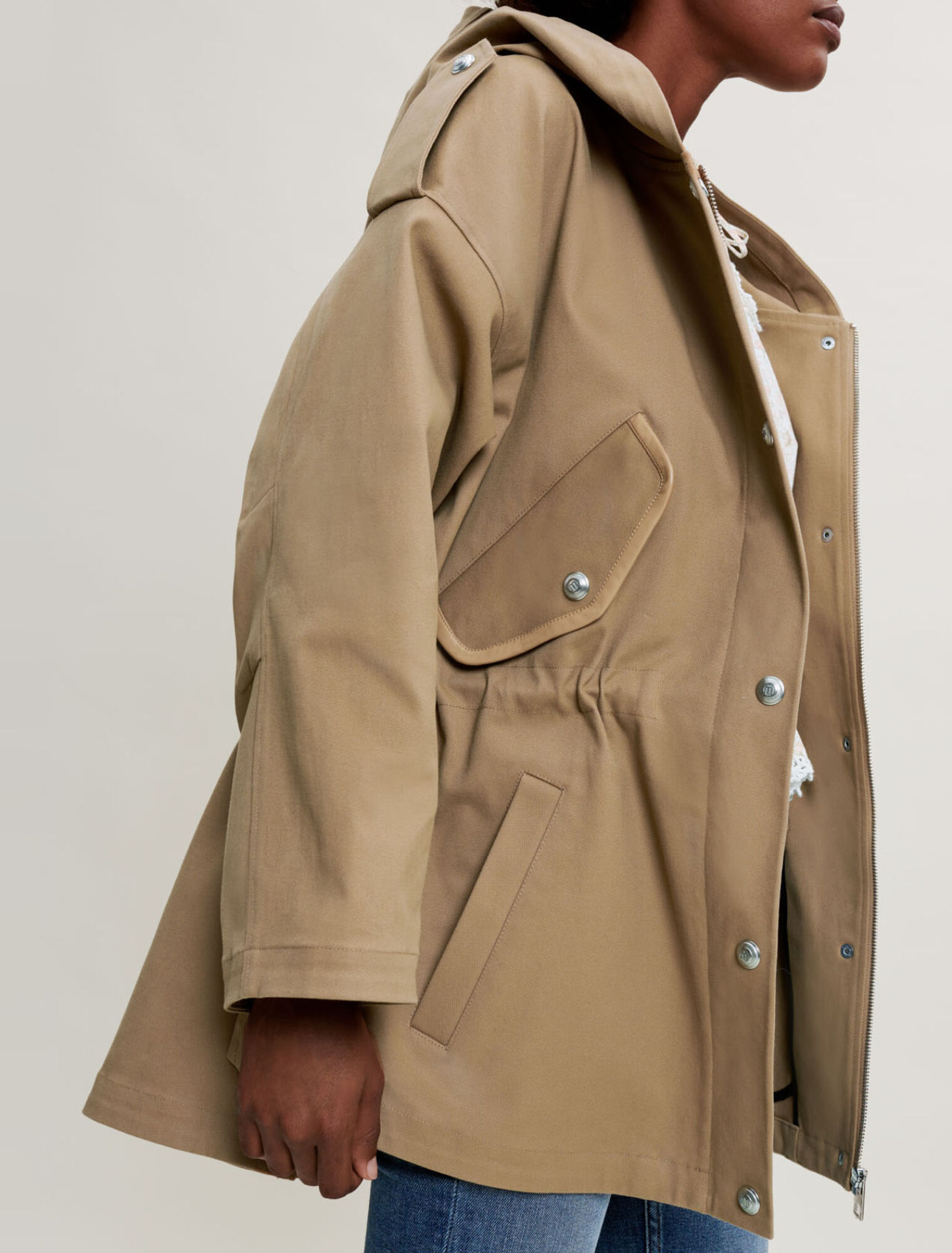 Oversized cotton coat 