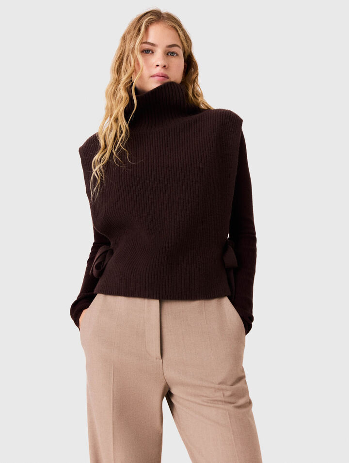 Wool and cashmere collar
