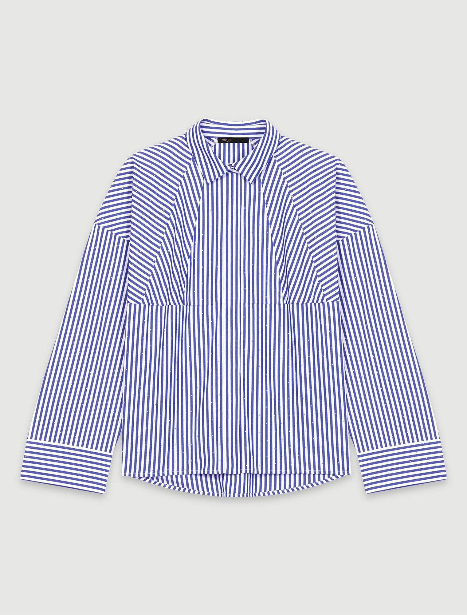 Rhinestone striped shirt