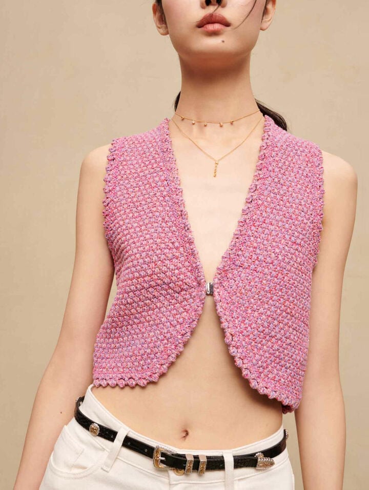 Tweed cropped top
