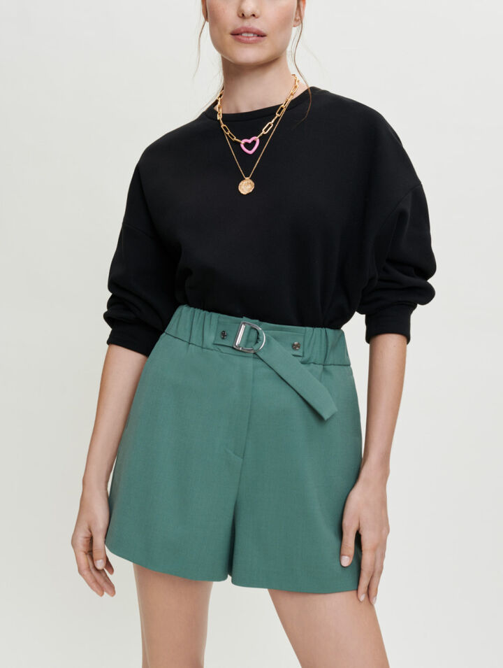 Elasticated tailored shorts